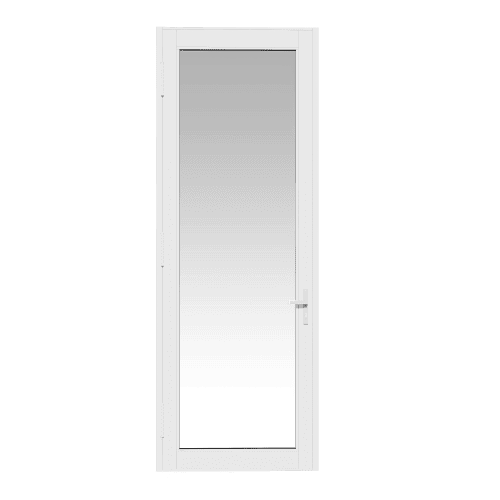 S-950-OUTSWING DOOR_01 - White Frame - Clear Glass - 500 x 500